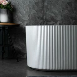 WOODBRIDGE 67" L X 31-1/2" W Freestanding Contemporary Soaking Bathtub With Chrome Pop-Up Drain Drain And Overflow Option, White, BTA1526+C-Drain &O -Woodbridgebath Shop 20230706172252W5OMVZV1 thumb 600x600