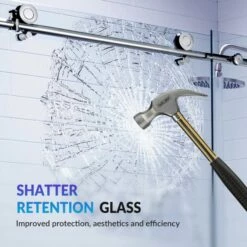 WOODBRIDGE Frameless Sliding Shower Doors With Soft Close System, 56-60" Width X 76"Height With 3/8"(10mm) Clear Tempered Glass In Polished Chrome Finish, BSDC6076-C -Woodbridgebath Shop 20230804095150G1MWP54M thumb 600x600