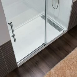 WOODBRIDGE Frameless Sliding Shower Doors With Soft Close System, 56-60" Width X 76"Height With 3/8"(10mm) Clear Tempered Glass In Polished Chrome Finish, BSDC6076-C -Woodbridgebath Shop 20230804095228ULPDK8O2 thumb 600x600