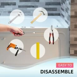 WOODBRIDGE 60" Alcove Acrylic Rectangular Whirlpool Heated Jetted Tub In White With Right Drain, Chrome Pop-up Drain Included BS6030R -Woodbridgebath Shop 20230816142954XNSXNLXE thumb 600x600