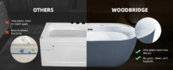 WOODBRIDGE 72" X 35-3/8" Whirlpool And Air Bath Heated Soaking Combination Tub With Adjustable Speed Air Blower And Display Control Panel, White, BJ500 41 WOODBRIDGE 72" X 35-3/8" Whirlpool And Air Bath Heated Soaking Combination Tub With Adjustable Speed Air Blower And Display Control Panel, White, BJ500 -Woodbridgebath Shop 20230823162628Z6X6RM0M