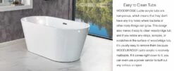 WOODBRIDGE 67" Acrylic Freestanding Double Ended Contemporary Soaking Tub With Brushed Nickel Overflow And Drain Option, White, B1505 -Woodbridgebath Shop 20230901132059L1T2BLYE