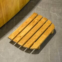 WOODBRIDGE 67" Freestanding Handcrafted Natural Wood Soaking Bathtub With Wood Lid, Wood Seat, Pillow And Chrome Pop Up Drain, WB1013 -Woodbridgebath Shop 20230911112955JEWDY3FU thumb 600x600