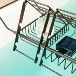 WOODBRIDGE Stainless Steel Extendable Bathtub Caddy Tray In Matte Black Finish With Removable Wine Holder, Book And Phone Rack, Bathcad-MB -Woodbridgebath Shop 20230927101900RXXKD6NJ thumb 600x600