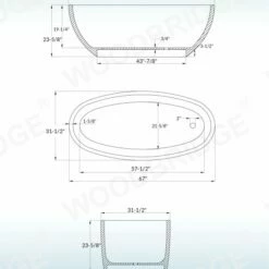 WOODBRIDGE 67" Freestanding Handcrafted Natural Wood Soaking Bathtub With Wood Lid, Wood Seat, Pillow And Chrome Pop Up Drain, WB1028 -Woodbridgebath Shop 20230928102257SVQSU5DP thumb 600x600