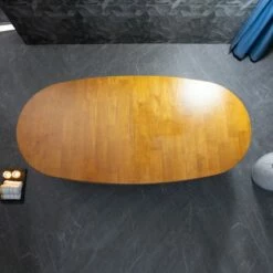 WOODBRIDGE 67" Freestanding Handcrafted Natural Wood Soaking Bathtub With Wood Lid, Wood Seat, Pillow And Chrome Pop Up Drain, WB1028 -Woodbridgebath Shop 20230928102426UDGDWMRT thumb 600x600