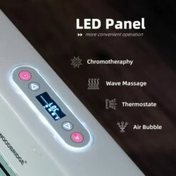 WOODBRIDGE 72" X 35-3/8" Whirlpool Water Jetted And Air Bubble Freestanding Heated Soaking Combination Bathtub With LED Control Panel, BJ600 -Woodbridgebath Shop 202309281054359HHWXTQO thumb 600x600