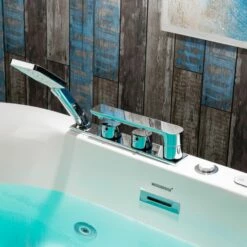 WOODBRIDGE 72" X 35-3/8" Whirlpool Water Jetted And Air Bubble Freestanding Heated Soaking Combination Bathtub With Tub Filler And LED Control Panel, BJ600+F0041CH -Woodbridgebath Shop 20230928110808H1FN2D64 thumb 600x600