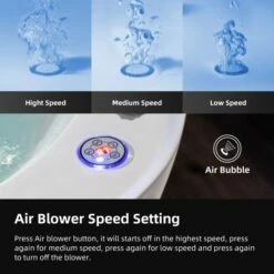 WOODBRIDGE 71" X 31-1/2" Whirlpool Water Jetted And Air Bubble Freestanding Heated Soaking Combination Bathtub With LED Control Panel, BJ700 -Woodbridgebath Shop 20230928163048BELKXEV6 thumb 600x600