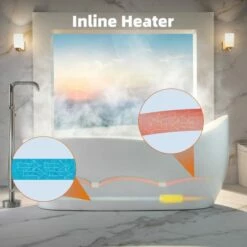 WOODBRIDGE 71" X 31-1/2" Whirlpool Water Jetted And Air Bubble Freestanding Heated Soaking Combination Bathtub With LED Control Panel, BJ700 -Woodbridgebath Shop 20230928163055TSZW0GDC thumb 600x600