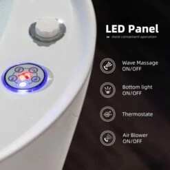 WOODBRIDGE 71" X 31-1/2" Whirlpool Water Jetted And Air Bubble Freestanding Heated Soaking Combination Bathtub With LED Control Panel, BJ700 -Woodbridgebath Shop 20230928163111TJHMMP6V thumb 600x600