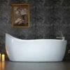 WOODBRIDGE 71" X 31-1/2" Whirlpool Water Jetted And Air Bubble Freestanding Heated Soaking Combination Bathtub With Tub Filler And LED Control Panel, BJ700+F0042CH -Woodbridgebath Shop 20230928164534GG6OCFG8 thumb 600x600