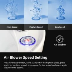 WOODBRIDGE 71" X 31-1/2" Whirlpool Water Jetted And Air Bubble Freestanding Heated Soaking Combination Bathtub With Tub Filler And LED Control Panel, BJ700+F0042CH -Woodbridgebath Shop 20230928164607KEN4LJO5 thumb 600x600