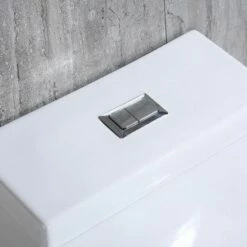 WOODBRIDGE T-0020 Dual Flush Elongated One Piece Toilet , Chair Height With Soft Closing Seat, Deluxe Square Design -Woodbridgebath Shop 5b73c43f3cd00 thumb 600x600