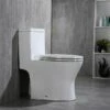 WOODBRIDGEBath T-0031 WOODBRIDGE T-0031 Short Compact Tiny One Piece Toilet With Soft Closing Seat, Small Toilet -Woodbridgebath Shop 5b73c548ad6f6 thumb 600x600