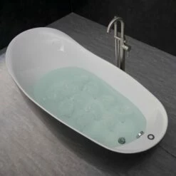 WOODBRIDGE B-0033 Deluxe Air Bubble Free Standing Bathtub, B-0033 Air Bubble Tub -Woodbridgebath Shop 5b73d95929cba thumb 600x600