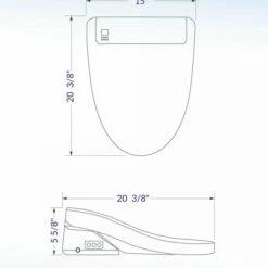 WOODBRIDGE BID01 Advanced Bidet Smart Toilet Seat, White -Woodbridgebath Shop 5b75afeced7e6 thumb 600x600