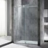 WOODBRIDGE Frameless Shower Doors 44-48" Width X 76"Height With 3/8"(10mm) Clear Tempered Glass In Brushed Nickel Finish -Woodbridgebath Shop 5b792cc241cad thumb 600x600