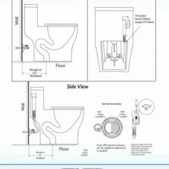 WOODBRIDGE Moder Design, Elongated One Piece Toilet Dual Flush 1.0/1.6 GPF,with Soft Closing Seat, White, T-0032 -Woodbridgebath Shop 5bb83bb5e39bc thumb 600x600