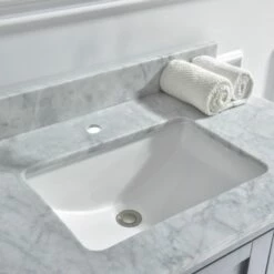 WOODBRIDGE CAVT3722-1 Vanity Top With Under Mount Bowl, 37"x22", Carra White -Woodbridgebath Shop 5c37ed3fb40fa thumb 600x600