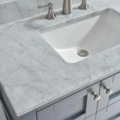 WOODBRIDGE CAVT3722-8 Vanity Top With Under Mount Bowl, 37"x22", Carra White -Woodbridgebath Shop 5c37f03e76e24 thumb 600x600