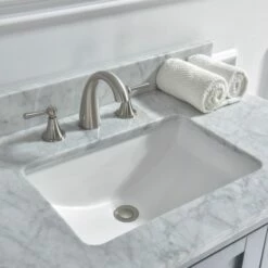 WOODBRIDGE CAVT3722-8 Vanity Top With Under Mount Bowl, 37"x22", Carra White -Woodbridgebath Shop 5c37f03eac58f thumb 600x600