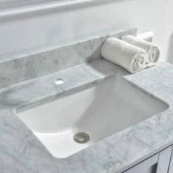 WOODBRIDGE CAVT4322-1 Vanity Top With Under Mount Bowl, 43"x22", Carra White, Natural Stone -Woodbridgebath Shop 5c37f16f961eb thumb 600x600