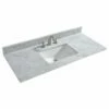 WOODBRIDGE CAVT4922-8 Vanity Top With Under Mount Bowl, 49"x22", Carra White,Natrual Stone -Woodbridgebath Shop 5c39fc0f51843 thumb 600x600