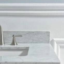 WOODBRIDGE CAVT6122D-8 Vanity Top With Under Mount Bowl, 61"X22" Double, Carra White,Natural Stone -Woodbridgebath Shop 5c3a06b945b2f thumb 600x600