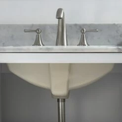 WOODBRIDGE CAVT6122D-8 Vanity Top With Under Mount Bowl, 61"X22" Double, Carra White,Natural Stone -Woodbridgebath Shop 5c3a06babfc8d thumb 600x600