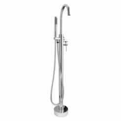 WOODBRIDGE F0002CHRD Contemporary Single Handle Floor Mount Freestanding Tub Filler Faucet With Hand Shower In Chrome Finish. -Woodbridgebath Shop 5cd81e0b8eb59 thumb 600x600