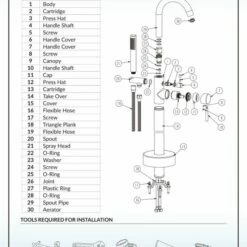 WOODBRIDGE F0002CHRD Contemporary Single Handle Floor Mount Freestanding Tub Filler Faucet With Hand Shower In Chrome Finish. -Woodbridgebath Shop 5cd81e14a04d1 thumb 600x600