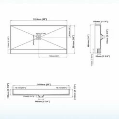 Tileable Shower Base 60"x34" With Integrated Center PVC Drain, 34-Inch Depth By 60-Inch Width , Ready For Tile , Inlcude Tile Adhesive & Flushing Kit , SBR6034 Tileable -Woodbridgebath Shop 5dcce82bb93cd thumb 600x600