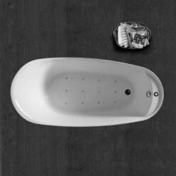 WOODBRIDGE BTS1607/B0031 67" Air Bubble Freestanding Bathtub With Chrome Overflow And Drain, BTS1607, B-0031 Black -Woodbridgebath Shop 5dccfc67a8a0b thumb 600x600