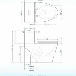 WOODBRIDGE T-0019, Dual Flush Elongated One Piece Toilet With Soft Closing Seat, Chair Height, Water Sense, High-Efficiency, T-0019 Rectangle Button -Woodbridgebath Shop 5dcd0f9a64123 thumb 600x600