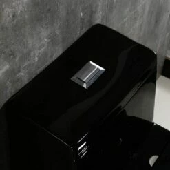 WOODBRIDGEE One Piece Toilet With Soft Closing Seat, Chair Height, 1.28 GPF Dual, Water Sensed, 1000 Gram MaP Flushing Score Toilet, B0941, Black -Woodbridgebath Shop 5dcd128647f50 thumb 600x600