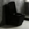 WOODBRIDGE Modern Square Design One Piece Dual Flush 1.28 GP Toilet, Chair Height With Soft Closing Seat, B0921, Black -Woodbridgebath Shop 5dce6970ec7de thumb 600x600