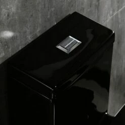 WOODBRIDGE Modern Square Design One Piece Dual Flush 1.28 GP Toilet, Chair Height With Soft Closing Seat, B0921, Black -Woodbridgebath Shop 5dce69715d499 thumb 600x600