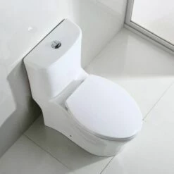 WOODBRIDGE B0933-2/T-0033L T-0033 Dual Flush Elongated One Piece Toilet With Soft Closing Seat, WHITE -Woodbridgebath Shop 5dce6ac9c3d96 thumb 600x600