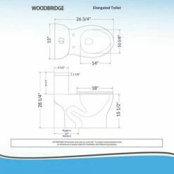 WOODBRIDGE B0933-2/T-0033L T-0033 Dual Flush Elongated One Piece Toilet With Soft Closing Seat, WHITE -Woodbridgebath Shop 5dce6aca7892b thumb 600x600
