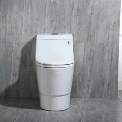 WOODBRIDGEBath T-0019, Dual Flush Elongated One Piece Toilet With Soft Closing Seat, Chair Height, Water Sense, High-Efficiency, T-0019 Rectangle Button (2 -Pack) -Woodbridgebath Shop 5ddf709617557 thumb 600x600