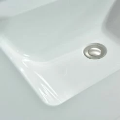 WOODBRIDGE VT4922-1000 Solid Surface Vanity Top With With Intergrated Sink And 3 Faucet Holes For 4-Inch Centerset Faucet, 49" X 22", White -Woodbridgebath Shop 5e4fa143814e9 thumb 600x600