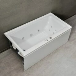 WOODBRIDGE 60" Whirlpool Water Jetted Alcove Tub With Left Hand Drain, B0037L