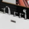 WOODBRIDGE Widespread Deck Mouted 5-Piece Roman Tub Filler With Hand Shower And Metal Lever Handle, Chrome Finish, F-0021 CH -Woodbridgebath Shop 5ebb665a9ff96 thumb 600x600