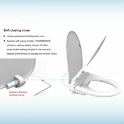 WOODBRIDGE Elongated Smart Bidet Toilet Seat, Electronic Advanced Self Cleaning, SoftClose Lid, Automatic Deodorization, Model: BID 02 -Woodbridgebath Shop 5ecc6c09ba195 thumb 600x600