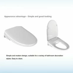 WOODBRIDGE Elongated Smart Bidet Toilet Seat, Electronic Advanced Self Cleaning, SoftClose Lid, Automatic Deodorization, Model: BID 02 -Woodbridgebath Shop 5ecc6c0ba7cdb thumb 600x600
