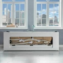 WOODBRIDGE 2 Person Freestanding Massage Hydrotherapy Bathtub Hot Tub Spa, With Inline Heater. BTS-0090, WHITE -Woodbridgebath Shop 5f683a94b83d9 thumb 600x600