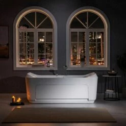 1 Person Freestanding Massage Hydrotherapy Bathtub Tub Hot Tub Spa, With Inline Heater. BTS-0092 -Woodbridgebath Shop 5f686cf45fa72 thumb 600x600