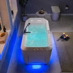 1 Person Freestanding Massage Hydrotherapy Bathtub Tub Hot Tub Spa, With Inline Heater. BTS-0092 -Woodbridgebath Shop 5f686cf5a975a thumb 600x600