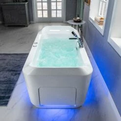 1 Person Freestanding Massage Hydrotherapy Bathtub Tub Hot Tub Spa, With Inline Heater. BTS-0092 -Woodbridgebath Shop 5f686d00e6913 thumb 600x600